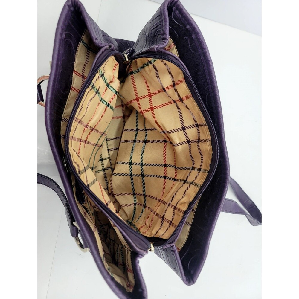 Liz Clairborn Purple Purse Used Shoulder BagFaux Leather - Picture 6 of 8